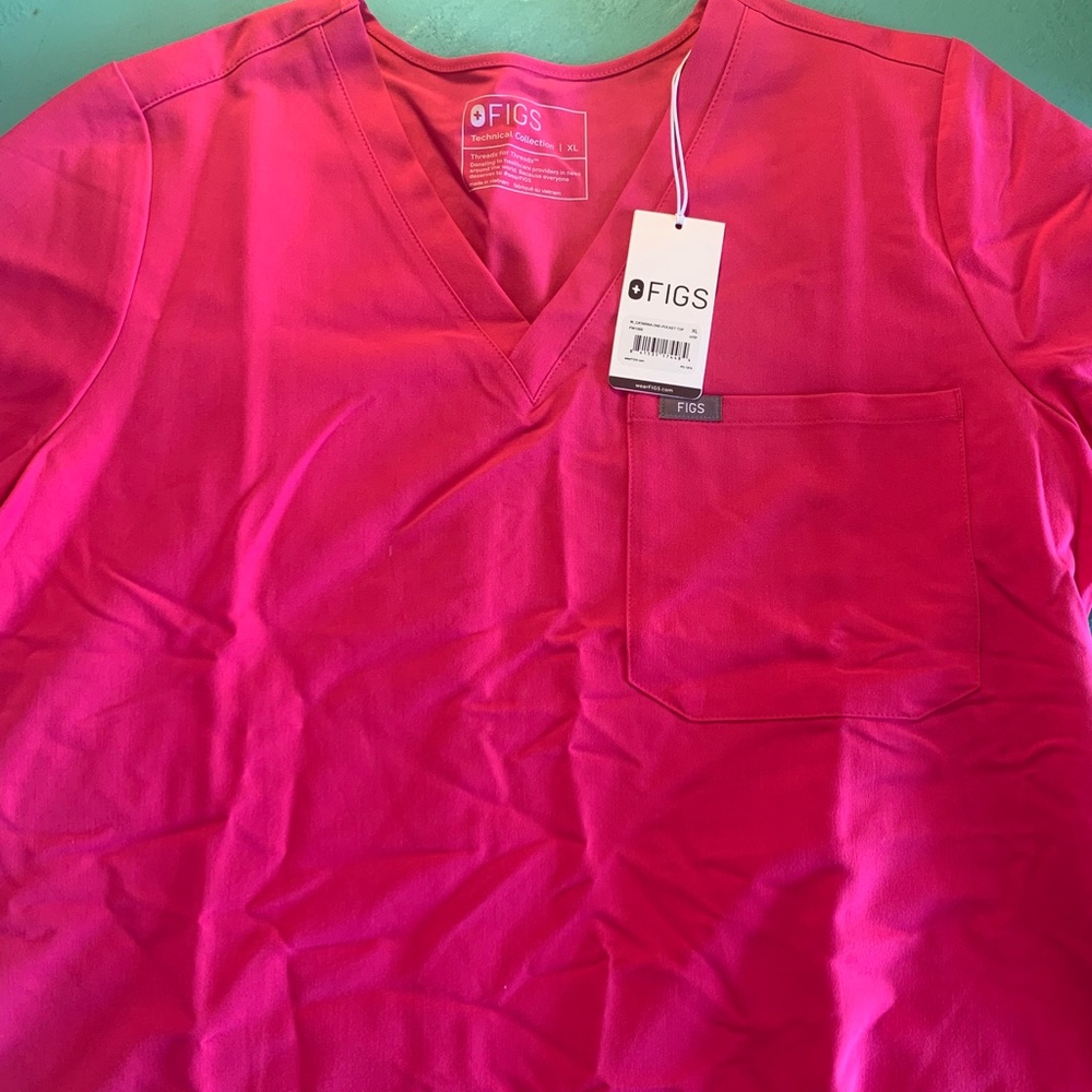 Figs- Catarina One pocket, shocking pink, size XL